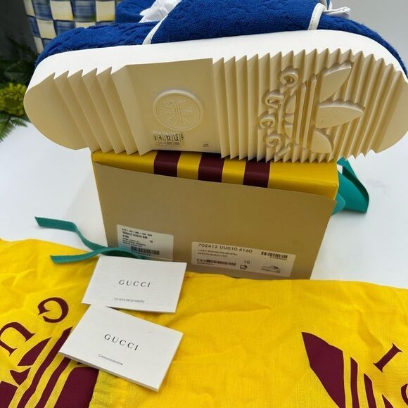 Men’s Gucci X Adidas monogram slides size 10 made in Italy - Picture 4 of 8